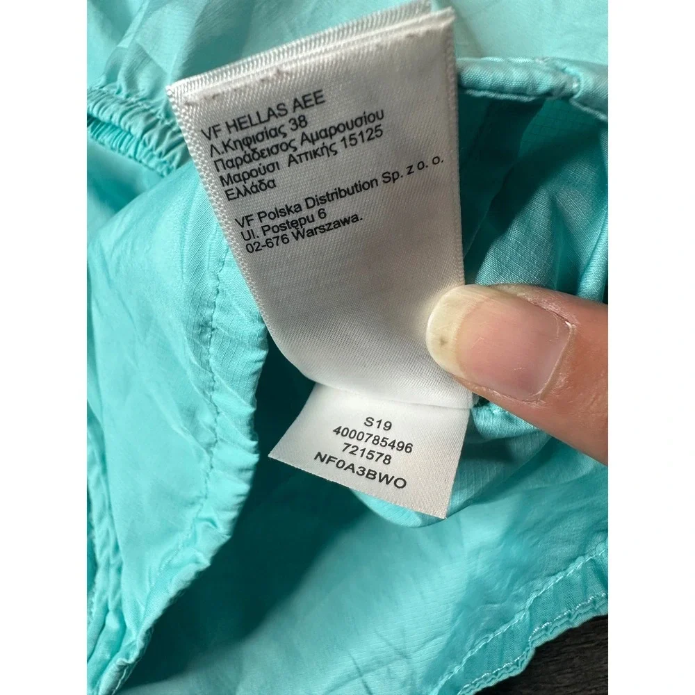 The North Face Boys Windwall Hooded Jacket Teal Blue Size Large L 14/16 Logo